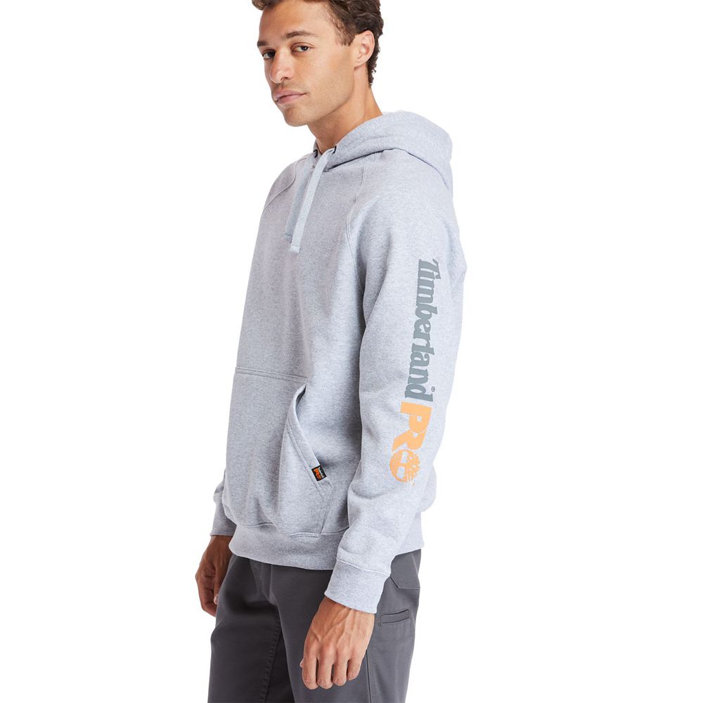 Moletom Masculino - Timberland Pro® Big & Tall Hood Honcho Sport Hoodie - FCVDZ7265 - Cinzentas